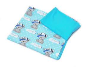 Pościel 135 x 100  - It's a boy / turkus