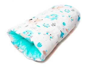 Poduszka do karmienia na rękę Minky - Las / Minky miętowy