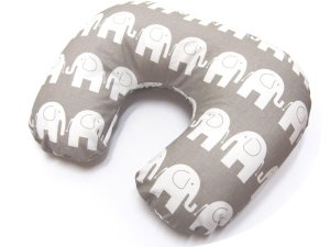 Poduszka fasolka do karmienia - Słoniki szare