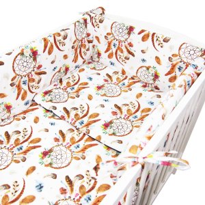 Pościel 120 x 90 + ochraniacz - Łapacz snów biały