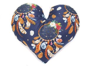Poduszka serce - Łapacz snów granatowy