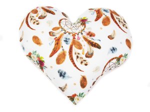 Poduszka serce - Łapacz snów biały