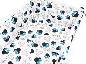 Pościel 135 x 100 + ochraniacz - Miki niebieskie