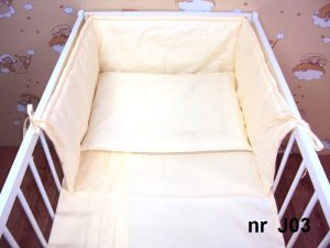 Pościel 135 x 100 + ochraniacz - Kremowy