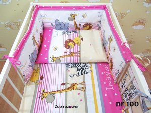Kerstin Ochraniacz na łóżeczko - Zoo różowe