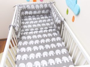 Kerstin Prześcieradło 120 x 60 baw. - Słoniki szare