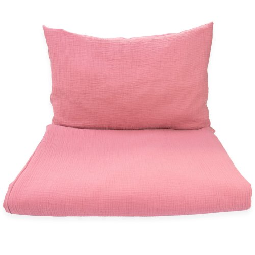 Pościel 120x90 cm muślinowa Premium - Retro pink
