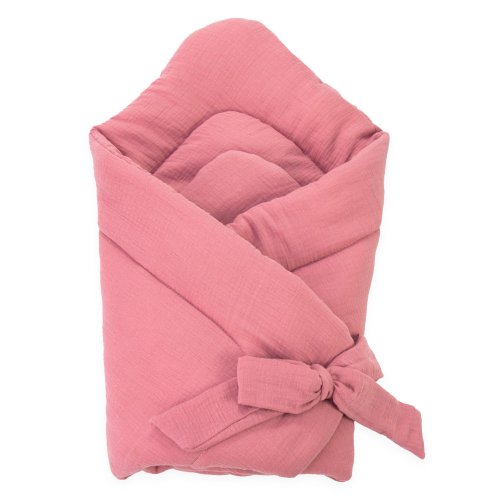 Rożek Muślinowy Premium  - Retro pink