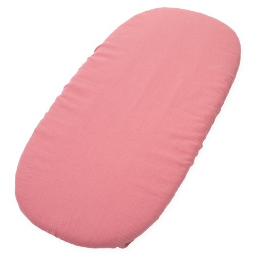 Prześcieradło muślinowe do gondoli Premium - Retro pink