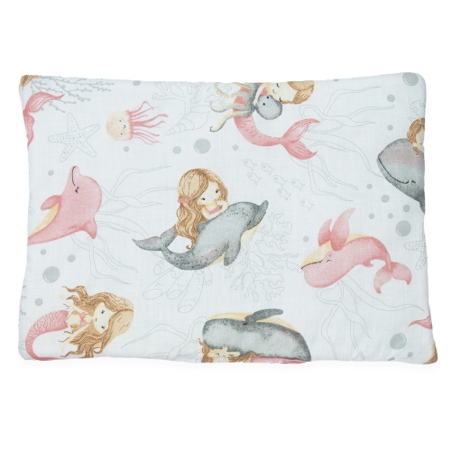 Poszewka 25 x 35 cm - Syrenki białe