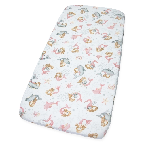 Prześcieradło 160 x 80 - Syrenki białe