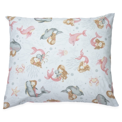 Poszewka 50 x 60 cm - Syrenki białe