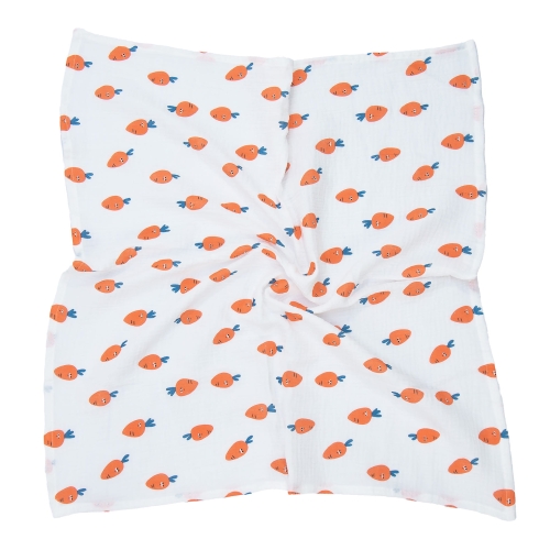 Pieluszka muślinowa 70 x 80 cm Premium - Marchewki