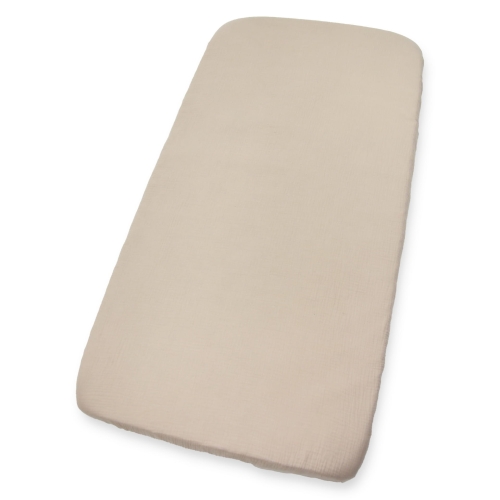 Prześcieradło 52x89 cm muślinowe Premium - Sand