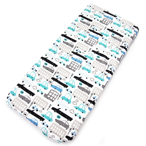 Prześcieradło 52x89 cm - Autka białe