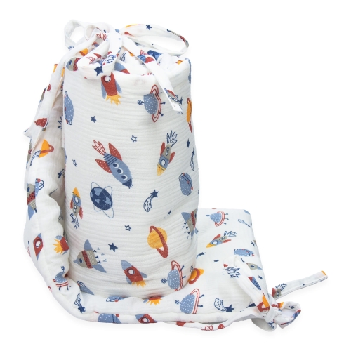 Ochraniacz na łóżeczko muślinowy Premium - Cosmos