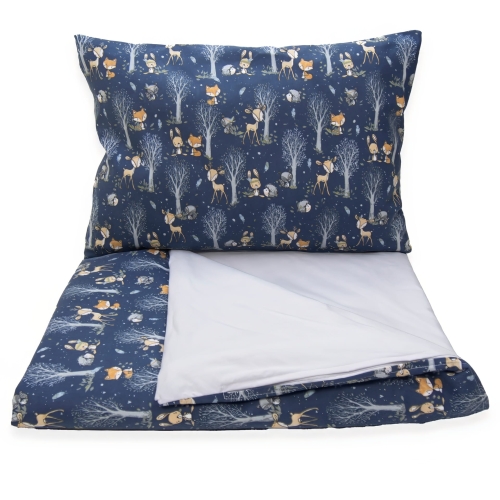 Pościel 140 x 200  - Las ciemny / szary