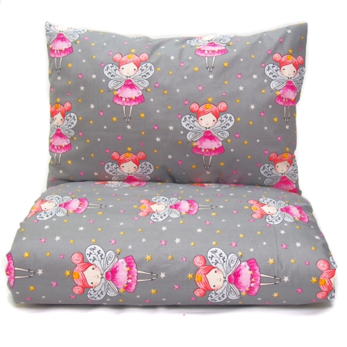 Pościel 140 x 200  - Wróżki szare