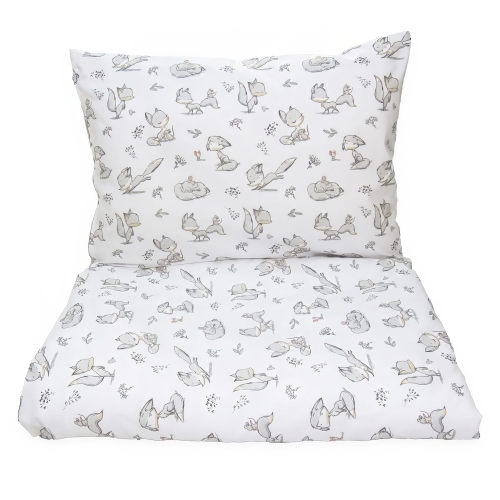 Pościel 140 x 200  - Liski szare