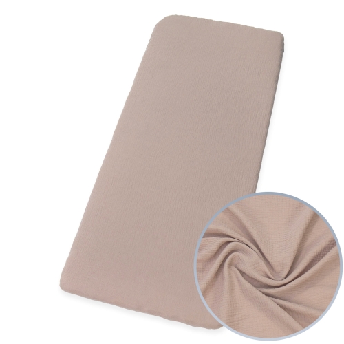 Prześcieradło 50x83 cm muślinowe Premium - Cocoa