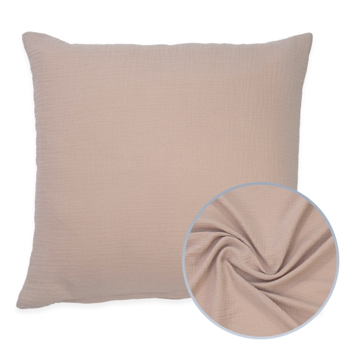 Poszewka 40x40 cm muślinowa Premium - Cocoa