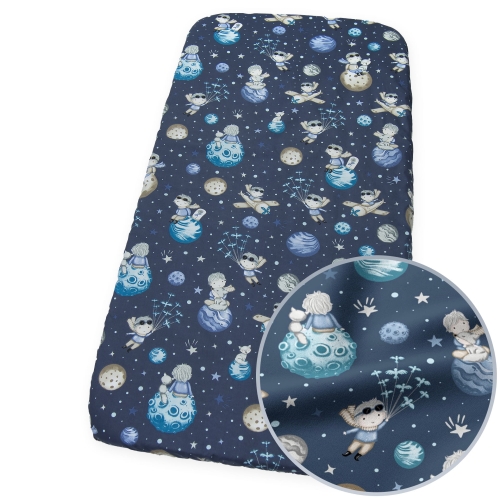 Prześcieradło 120 x 60 - Mały książę granatowy