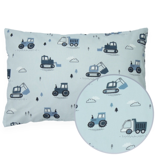 Poszewka 40x60 - Koparki szare