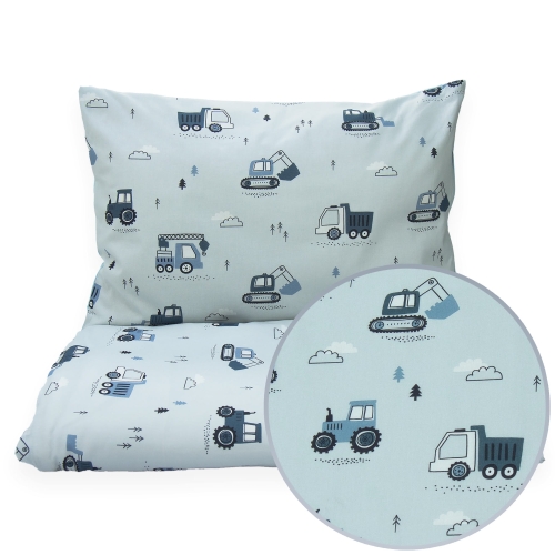 Pościel 140 x 200 - Koparki szare