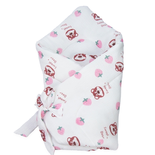 Rożek Muślinowy Premium letni - Sweet Bear