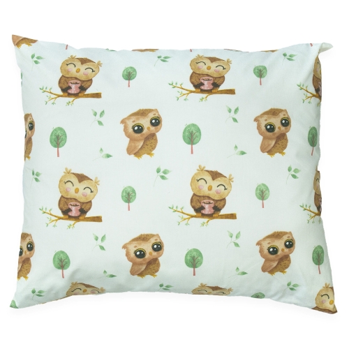 Poszewka 50 x 60 cm - Sowy beżowe