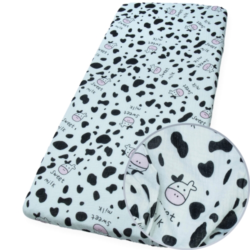 Prześcieradło 90x50 cm muślinowe Premium - Sweet Milk