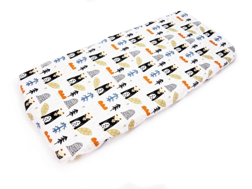 Prześcieradło 76 x 43 cm bawełniane - Bóbr brązowy