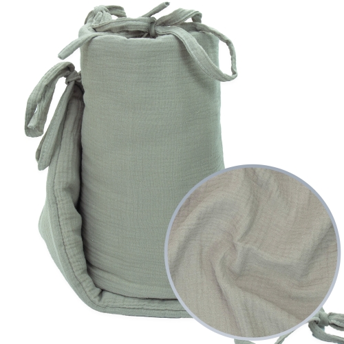 Ochraniacz na łóżeczko muślinowy Premium - Latte