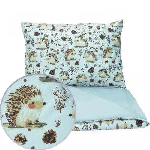 Pościel 100 x 160 cm  - Jeżyki / szary