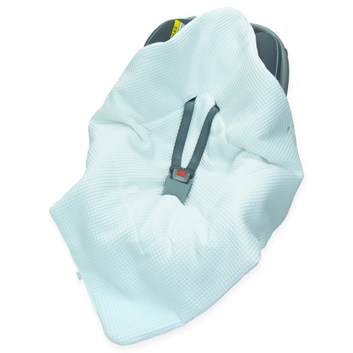 Kocyk do fotelika Wafel z wypełnieniem - White