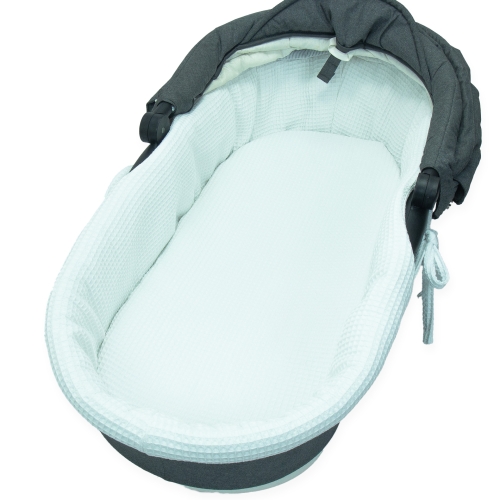 Wkładka do gondoli + prześcieradło Wafel - White