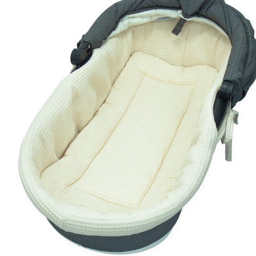 Wkładka do gondoli + materacyk Wafel - Ivory