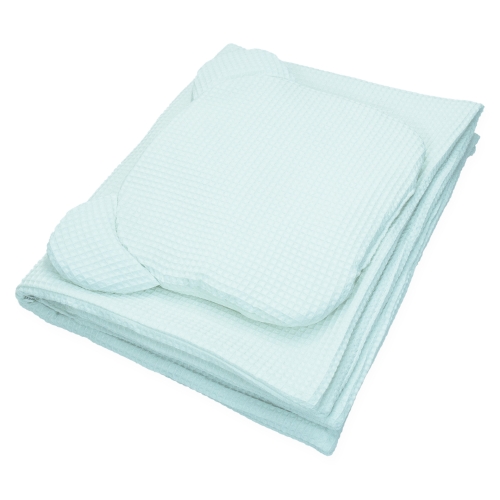 Kocyk 75 x 100 + podusia Wafel wypełnienie - White