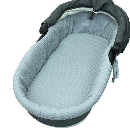 Wkładka do gondoli + prześcieradło Wafel - Silver