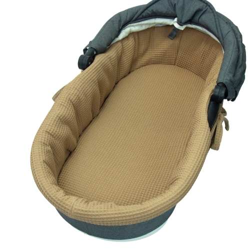 Wkładka do gondoli + prześcieradło Wafel - Brown