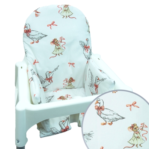 Poduszka do krzesełka Antilop - Tańczące gąski białe