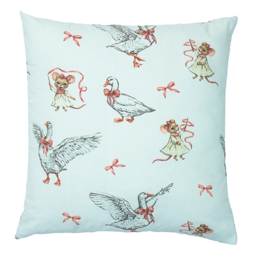 Poszewka 40 x 40 cm - Tańczące gąski białe