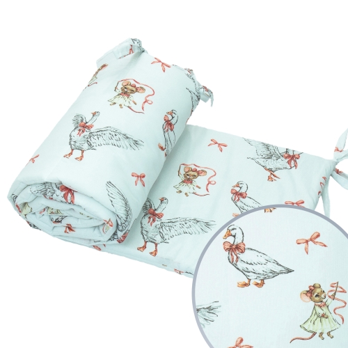 Ochraniacz na łóżeczko - Tańczące gąski białe