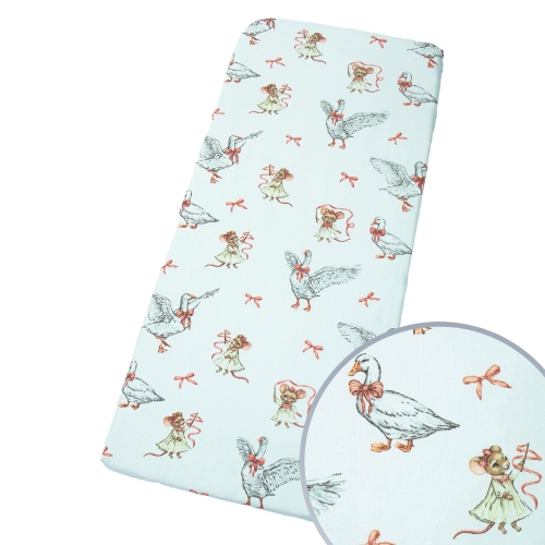 Prześcieradło 50x83 cm - Tańczące gąski białe