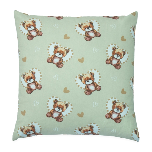 Poszewka 40 x 40 cm - Miś serce latte