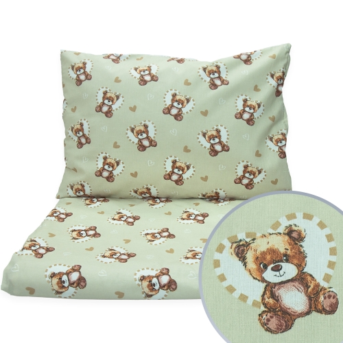 Pościel 140 x 100 cm - Miś serce latte