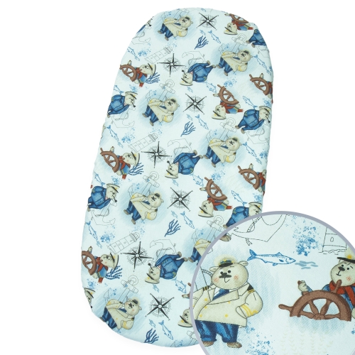 Prześcieradło do gondoli 80 x 38 cm - Marynarze