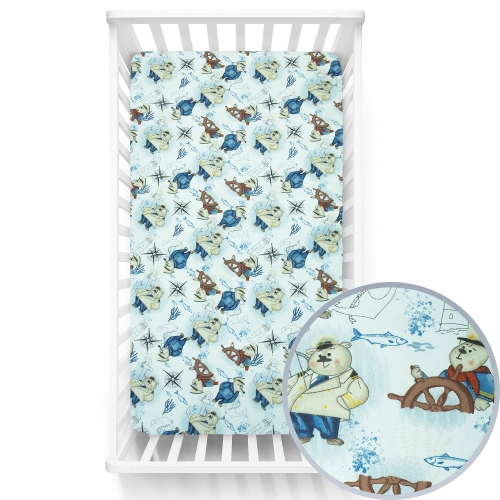 Prześcieradło 110 x 58 cm - Marynarze