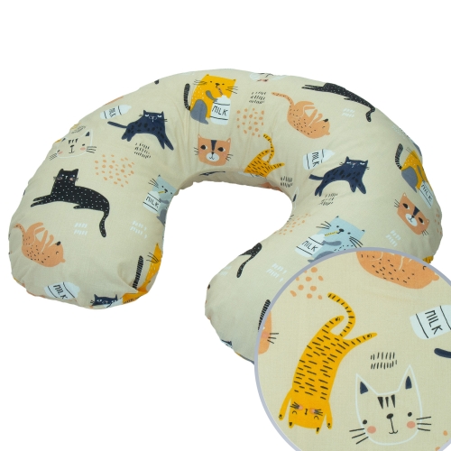 Rogal do karmienia rozbieralny - Kotki z mlekiem beżowe