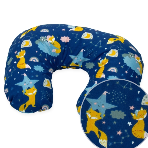 Poszewka na poduszkę fasolkę - Liski w kosmosie